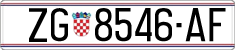 License plate of Croatia, Regular plates