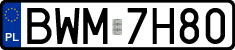 License plates of Poland, Regular car plates