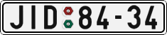 License plate of the Czech Republic, Cars (1960)