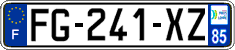French license plate, SIV (ordinary)