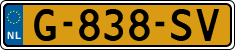 License plate of the Netherlands, Cars
