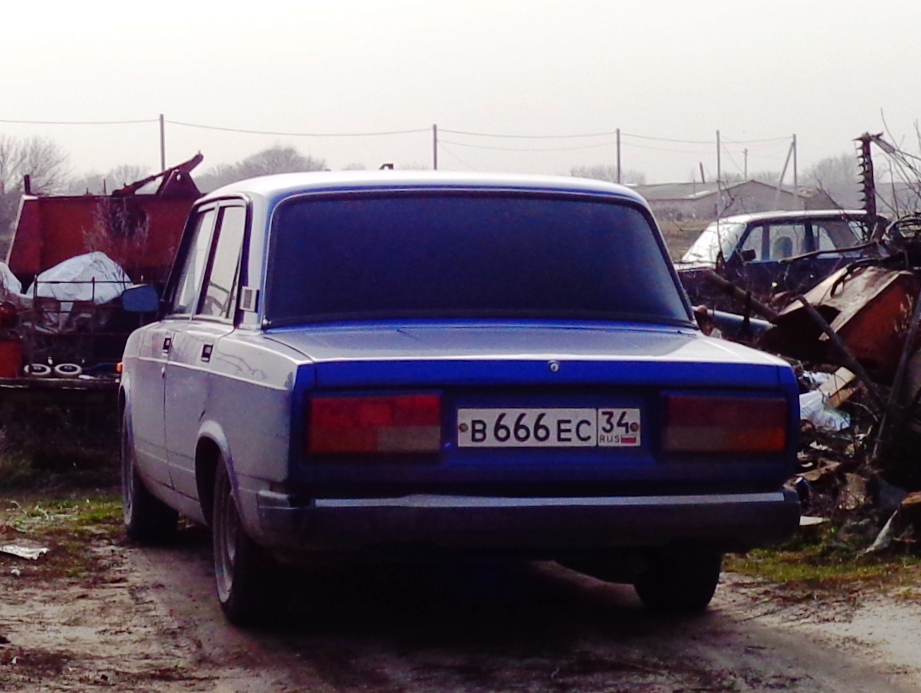 в 666 ес 34, Lada (VAZ) 2107 Жигули (Nova / Riva / Signet / 1500), 1982–2014