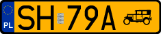 License plates of Poland, Oldtimers