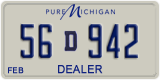 Michigan, Dealer (12D345 / 123D45)
