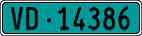 License plate of Switzerland, Agricultural vehicles (green)