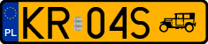 License plates of Poland, Oldtimers