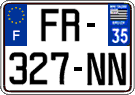 French license plate, SIV (ordinary)