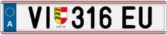 License plate of Austria, Regular plates