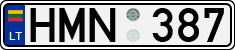 License plate of Lithuania, Cars