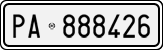 License plate of Italy, Cars (1927 year series)
