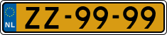 License plate of the Netherlands, Except vehicles / Oldtimers
