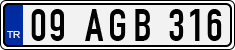 License plate of Turkey, Regular plates