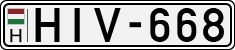 license plates of Hungary, Cars (1990)