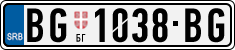 License plate of Serbia, Cars