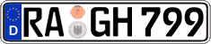 German license plate, Regular plates