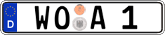 German license plate, Regular plates