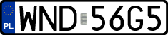 License plates of Poland, Regular car plates