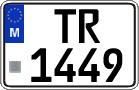 License plate of Malta, Trailers (TR 123(4))