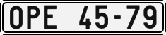 License plate of the Czech Republic, Cars (1960)