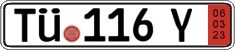 German license plate, Export transit plates