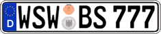 German license plate, Regular plates