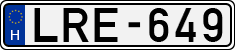 license plates of Hungary, Cars (1990)