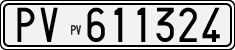 License plate of Italy, Cars (1927 year series)