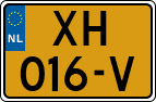 License plate of the Netherlands, Cars