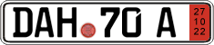 German license plate, Export transit plates