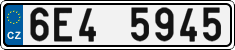 License plate of the Czech Republic, Cars (2001)
