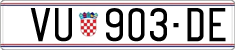 License plate of Croatia, Regular plates