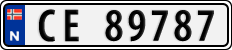 License plate of Norway, Cars