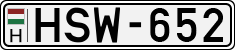 license plates of Hungary, Cars (1990)