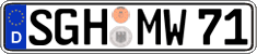German license plate, Regular plates