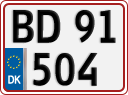 License plate of Denmark, Regular plates