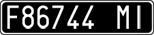 License plate of Italy, Cars (1927 year series)
