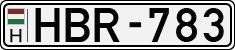 license plates of Hungary, Cars (1990)