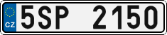 License plate of the Czech Republic, Cars (2001)