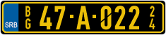 License plate of Serbia, Diplomatic