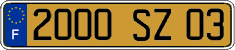 French license plate, FNI