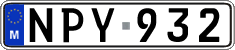 License plate of Malta, Regular plates (ABC 123)