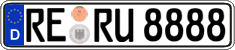 German license plate, Regular plates