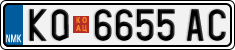 License plate of North Macedonia, Regular plates (2012)