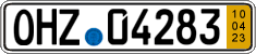 German license plate, Short-term transit plates