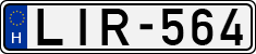 license plates of Hungary, Cars (1990)