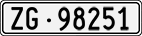 License plate of Switzerland, Cars
