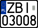 License plates of Poland, Regular car plates
