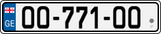 License plate of Georgia, Cars (2014)