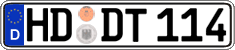 German license plate, Regular plates