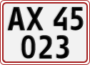 License plate of Denmark, Regular plates